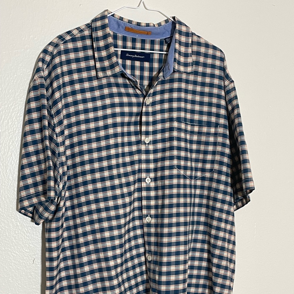 Tommy Bahama plaid button up mens xxl